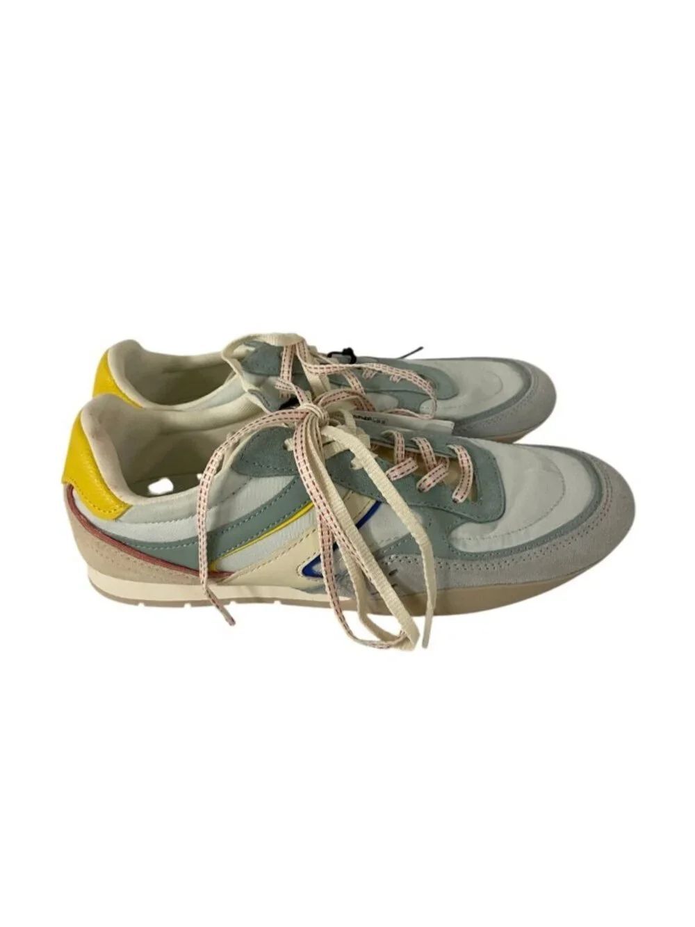 Zara Womens Retro Sneakers Trainers Suede EU 39 US 8 Blue Colorblock 5017/510